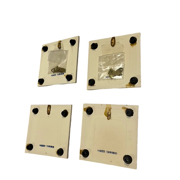 2 Vintage Sets (4) Ceramic Tile Trivets Night Before Christmas Christmas Morning - Picture 3 of 4